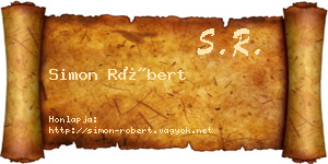 Simon Róbert névjegykártya